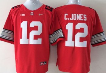 Youth Ohio State Buckeyes #12 Cardale Jones Red Stitched NCAA Jersey