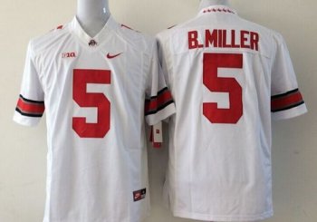 Youth Ohio State Buckeyes #5 Braxton Miller White Stitched NCAA Jersey