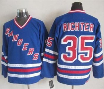 New York Rangers #35 Mike Richter Blue CCM Heroes of Hockey Alumni Stitched NHL Jersey