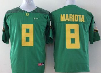 Oregon Ducks #8 Marcus Mariota Green Diamond Quest Stitched NCAA Jersey