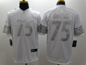 Nike Pittsburgh Steelers #75 Joe Greene White Men's Stitched NFL Limited Platinum Jersey