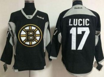 Boston Bruins #17 Milan Lucic Black Practice Stitched NHL Jersey