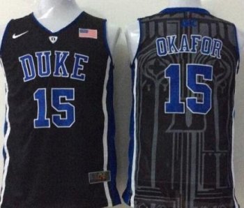 Duke Blue Devils #15 Jahlil Okafor Black Stitched NCAA Jersey