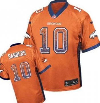 Nike Denver Broncos #10 Emmanuel Sanders Orange Team Color Men's Stitched NFL Elite Drift Fashion Jersey