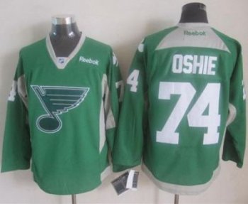 Blues #74 T.J Oshie Green Practice Stitched NHL Jersey