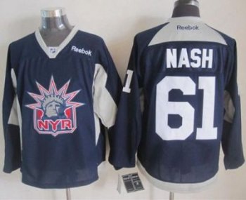 Rangers #61 Rick Nash Navy Blue Practice Stitched NHL Jersey