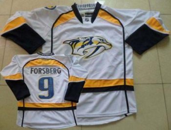 Predators #9 Filip Forsberg White Road Stitched NHL Jersey