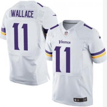 Nike Vikings #11 Mike Wallace White Men's Stitched NFL Elite Jersey