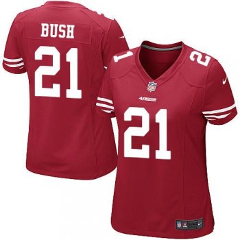 Women's Nike San Francisco 49ers #21 Reggie Bush Red Team Color Stitched NFL Elite Jersey