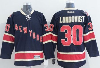 New York Rangers #30 Henrik Lundqvist Stitched Dark Blue 85TH Third NHL Jersey