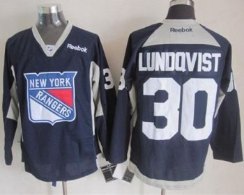 New York Rangers #30 Henrik Lundqvist Navy Blue Practice Stitched NHL Jersey