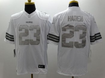 Nike Cleveland Browns #23 Joe Haden White Stitched NFL Limited Platinum Jersey