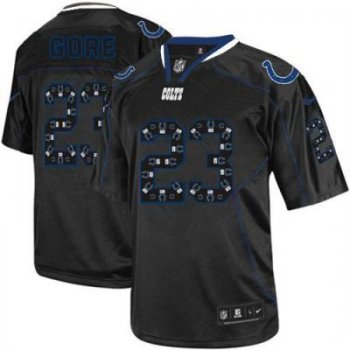 Nike Indianapolis Colts #23 Frank Gore Lights Out Black NFL Elite Jersey