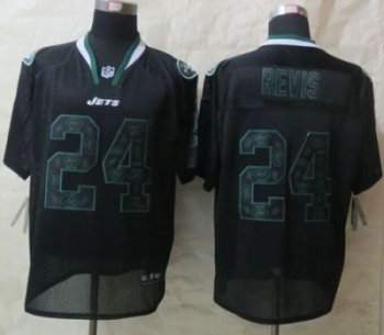 Nike New York Jets #24 Darrelle Revis Lights Out Black NFL Elite Jersey