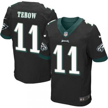 Nike Philadelphia Eagles #11 Tim Tebow Black Men's Stitched NFL New Elite Jersey