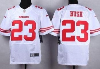 Nike San Francisco 49ers #23 Reggie Bush White Men's Stitched NFL Elite Jersey