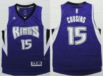 Sacramento Kings #15 DeMarcus Cousins Purple Revolution 30 Stitched NBA Jersey