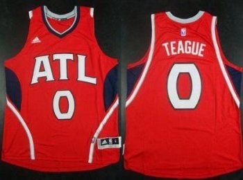 Atlanta Hawks #0 Jeff Teague Red Stitched Revolution 30 Swingman NBA Jersey