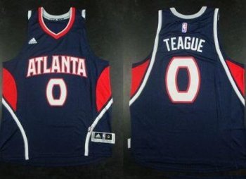 Atlanta Hawks #0 Jeff Teague Blue Stitched Revolution 30 Swingman NBA Jersey