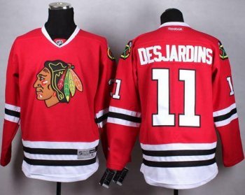 Chicago Blackhawks #11 Andrew Desjardins Red Home Stitched NHL Jersey