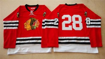 Chicago Blackhawks #28 Steve Larmer Red Mitchell And Ness 1960-61 Stitched NHL Jersey