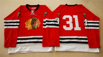 Chicago Blackhawks #31 Antti Raanta Red Mitchell And Ness 1960-61 Stitched NHL Jersey