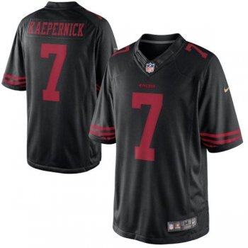 Nike San Francisco 49ers #7 Colin Kaepernick Black Stitched Limited NFL Jersey