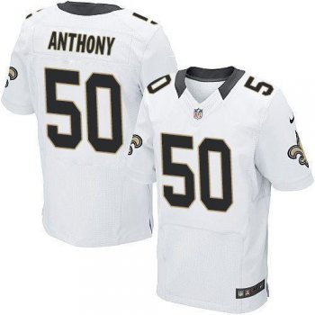 Nike New Orleans Saints #50 Stephone Anthony White Men's Stitched NFL Elite Jersey