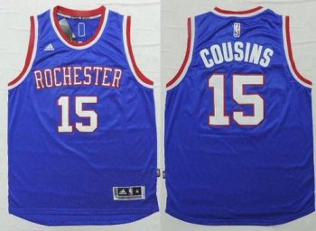 Sacramento Kings #15 DeMarcus Cousins Blue 2014-15 Hardwood Classics Stitched NBA Jersey