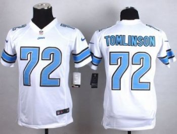 Youth Nike Detroit Lions #72 Laken Tomlinson White Stitched NFL Jersey