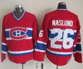 Montreal Canadiens #26 Mats Naslund Red CCM Throwback Stitched NHL Jersey