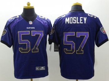 Nike Baltimore Ravens #57 C.J. Mosley Purple NFL Elite Drift Fashion Jersey