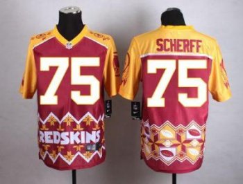 Nike Washington Redskins #75 Brandon Scherff Red NFL Elite Noble Fashion Jersey