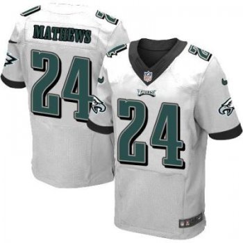 Nike Philadelphia Eagles #24 Ryan Mathews White NFL Elite Jersey