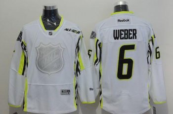 Nashville Predators #6 Shea Weber White 2015 All Star Stitched NHL Jersey