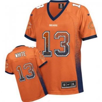 Women's Nike Chicago Bears #13 Kevin White Orange NFL Elite Drift Fashion Jersey