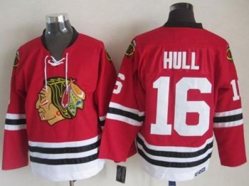 Chicago Blackhawks #16 Bobby Hull Red CCM Throwback Stitched NHL Jersey