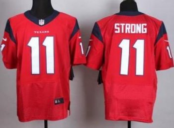 Nike Houston Texans #11 Jaelen Strong Red Stitched NFL Elite Jersey