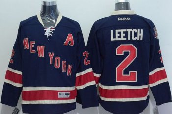 New York Rangers #2 Brian Leetch Dark Blue Third Stitched NHL Jersey