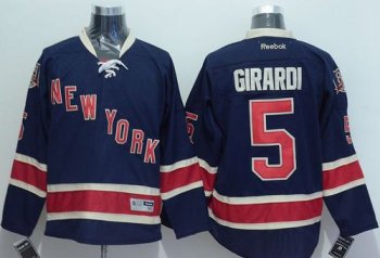 New York Rangers #5 Dan Girardi Navy Blue Alternate Stitched NHL Jersey