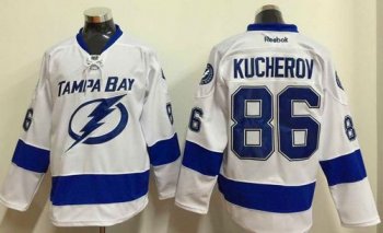 Tampa Bay Lightning #86 Nikita Kucherov White Stitched NHL Jersey