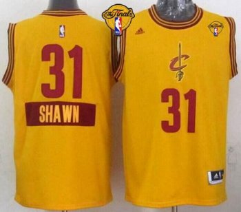 Cavaliers #31 Shawn Marion Yellow 2014-15 Christmas Day The Finals Patch Stitched NBA Jersey