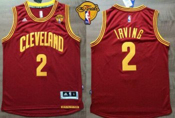 Cavaliers #2 Kyrie Irving Red The Finals Patch Stitched Revolution 30 NBA Jersey