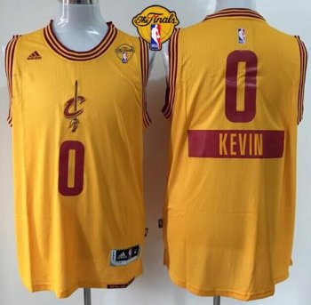 Cavaliers #0 Kevin Love Yellow 2014-15 Christmas Day The Finals Patch Stitched NBA Jersey