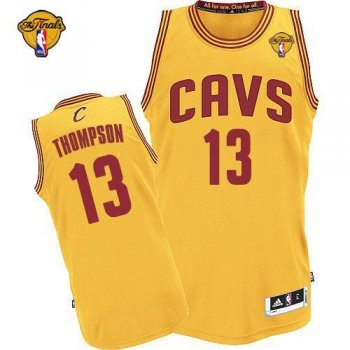 Cavaliers #13 Tristan Thompson Yellow The Finals Patch Stitched Revolution 30 NBA Jersey