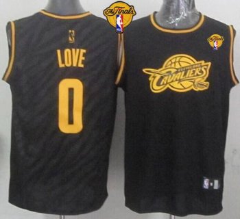 Cavaliers #0 Kevin Love Black Precious Metals Fashion The Finals Patch Stitched NBA Jersey