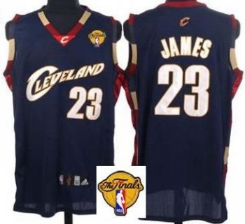 Cavaliers #23 LeBron James Blue The Finals Patch Stitched NBA Jersey