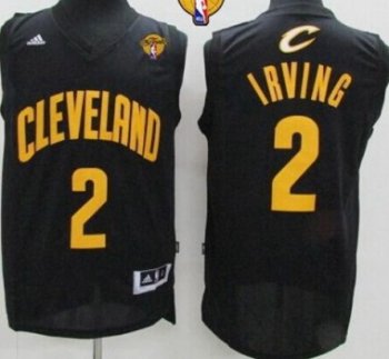 Cavaliers #2 Kyrie Irving Black Fashion The Finals Patch Stitched NBA Jersey