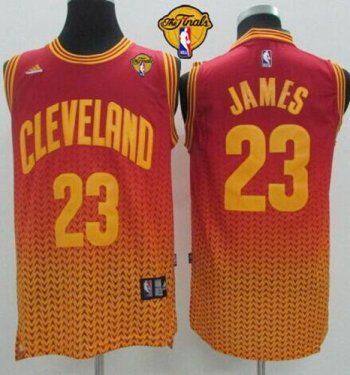 Cavaliers #23 LeBron James Red Resonate Fashion The Finals Patch Stitched NBA Jersey