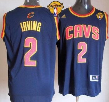 Cavaliers #2 Kyrie Irving Navy Blue The Finals Patch Stitched Revolution 30 NBA Jersey